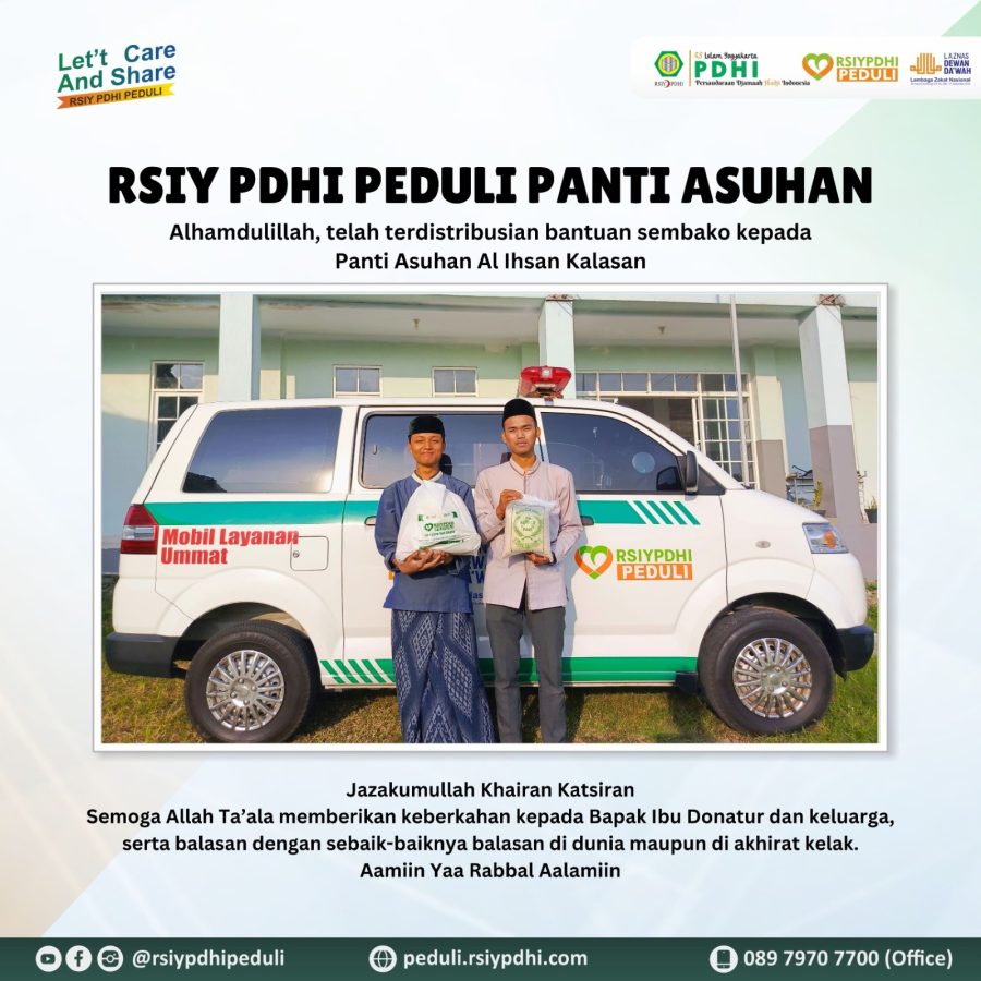 RSIY PDHI Peduli Salurkan Bantuan ke Panti Asuhan Al Ihsan Kalasan